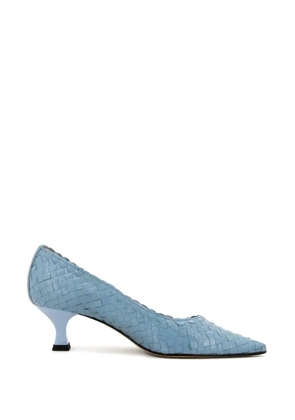 La-Rose Carol woven pointed pumps - Blue