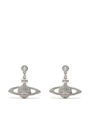 Vivienne Westwood crystal orb earrings - Silver