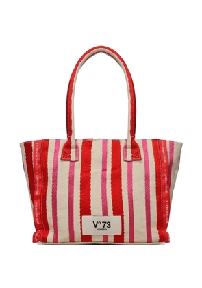 V°73 striped shoulder bag - Red