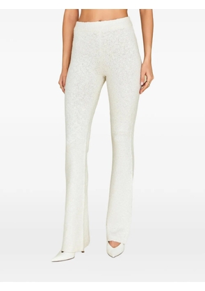 SEROYA elasticated-waistband flared trousers - White