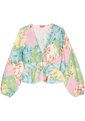 Kitri Irene patchwork blouse - Blue