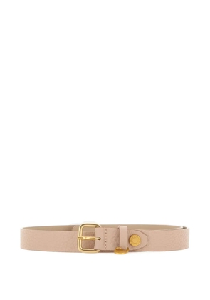GIANNI CHIARINI maxi-grain square-buckle leather belt - Neutrals