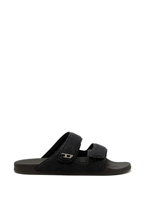 Diesel strap logo sandals - Black