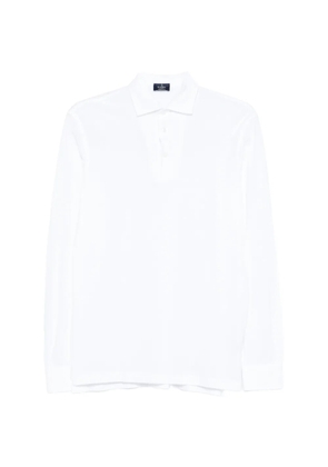 Barba long-sleeve polo shirt - White