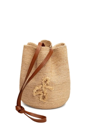 Ruslan Baginskiy The HatBag raffia drawstring shoulder bag - Neutrals