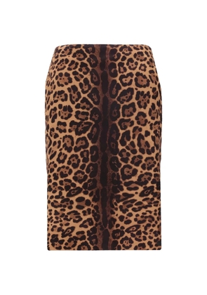 La-Rose leopard-print midi pencil skirt - Neutrals