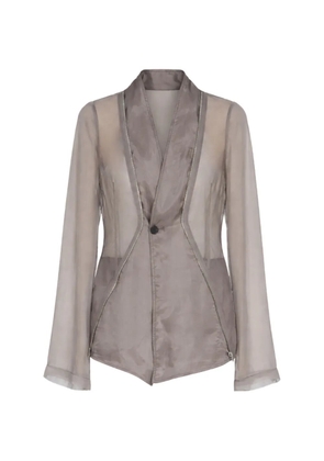 Rick Owens Temple Stag zip-detail shirt - Grey