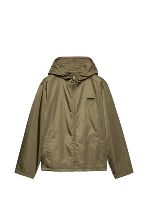 Prada logo-appliqué jacket - Green