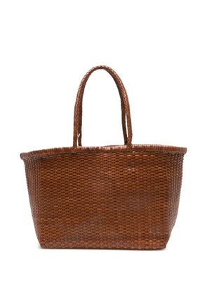 DRAGON DIFFUSION large B Weave leather shoulder bag - Brown