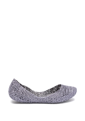 Melissa glitter cut-out ballet flats - Grey