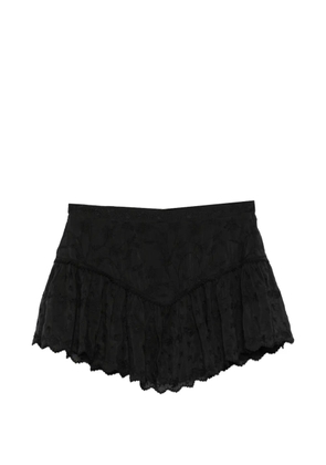 ISABEL MARANT Zoelia floral embroidered shorts - Black
