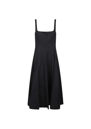STAUD square-neck sleeveless midi dress - Black