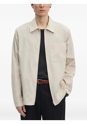 Another Aspect striped zip-up shirt - Neutrals