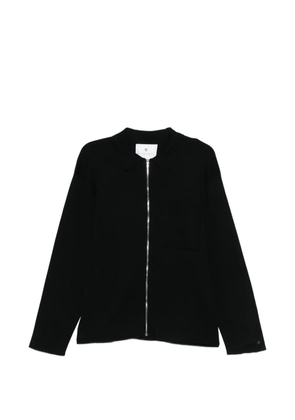 SEVEN GAUGE zip front cardigan - Black