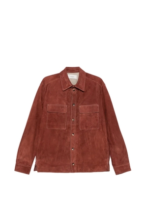 Agnona pocket leather jacket - Brown
