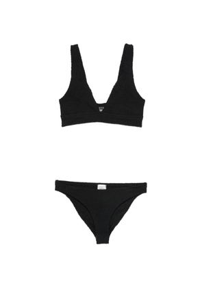 Hunza G crinkle V-neck swimwear - Black