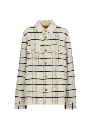 Guest In Residence plaid work shirt - Neutrals