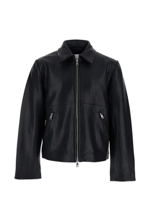 Won Hundred zip leather jacket - Black