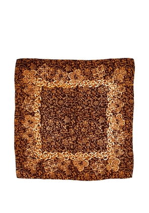 CHANEL Pre-Owned square-shape printed scarf - Brown