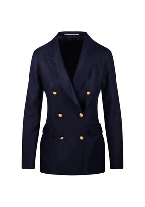 Tagliatore double-breasted gold-tone-hardware jacket - Blue