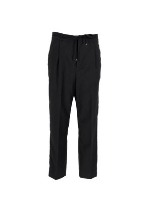 Saint Laurent Pre-Owned pleated drawstring trousers - Black