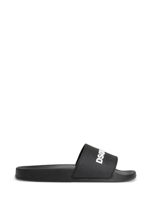 DSQUARED2 logo-embossed slip-on slides - Black