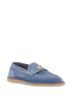 Dolce & Gabbana logo-plaque loafers - Blue