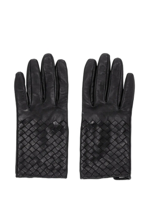 Bottega Veneta Pre-Owned Intrecciato-leather gloves - Black