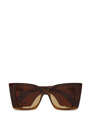 Saint Laurent SL M119 logo-plaque sunglasses - Brown