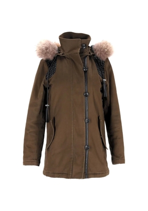 Maje Gove faux-fur hooded parka - Brown