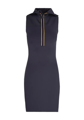 K-Way R&D zip-neck mini dress - Blue