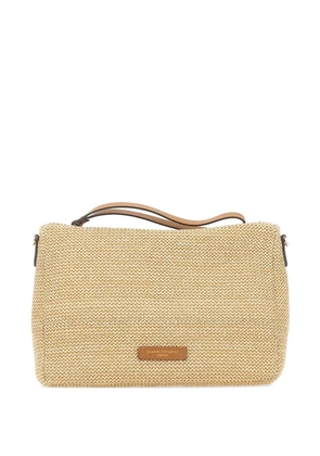 GIANNI CHIARINI Nora logo-detail clutch bag - Neutrals