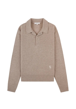 Sporty & Rich embroidered-logo polo top - Neutrals