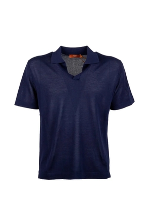 Cruna Levante V-neck polo shirt - Blue