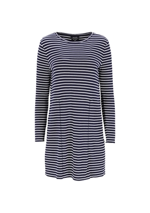 A.P.C. striped mini dress - Blue