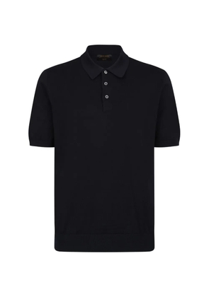 Gran Sasso short-sleeve button polo shirt - Blue
