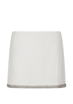 alice + olivia embellished mini skirt - White