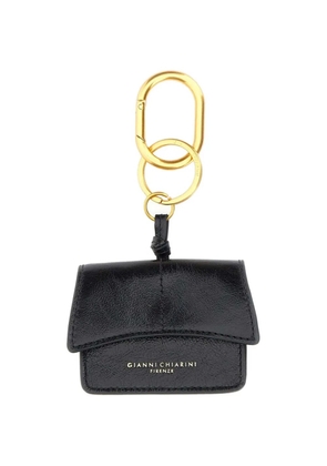 GIANNI CHIARINI knot leather keyring - Black