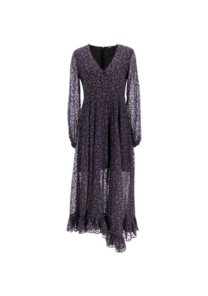 Maje asymmetric long-sleeve dress - Black