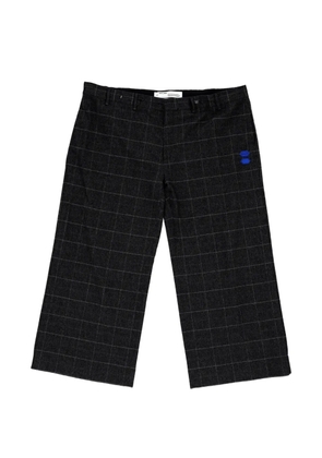 Off-White Pre-Owned checkered wide leg trousers - Grey