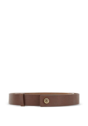 GIANNI CHIARINI hammered button leather belt - Brown