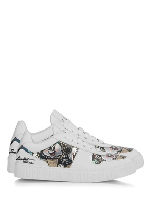 Philipp Plein 3D appliqué low-top sneakers - White