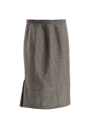 Max Mara midi linen skirt - Grey