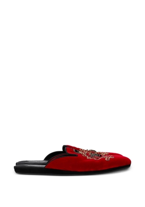 Dolce & Gabbana Pre-Owned embroidered velvet mules