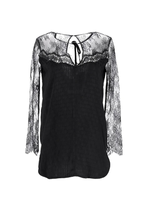 SANDRO lace-detail blouse - Black