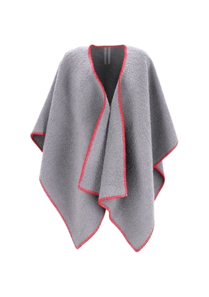 Rick Owens Vintage whipstitch V-neck poncho - Grey