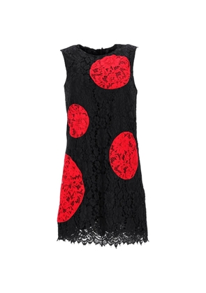 Dolce & Gabbana Pre-Owned polka-dot lace mini dress - Black