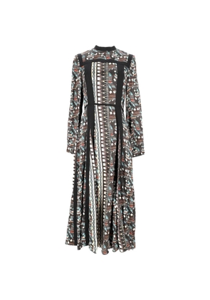 Lanvin Pre-Owned 2015 mosaic-print maxi dress - Black