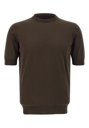 Filippo De Laurentiis short-sleeve mock-neck T-shirt - Brown