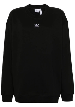 adidas trefoil-logo cotton sweatshirt - Black